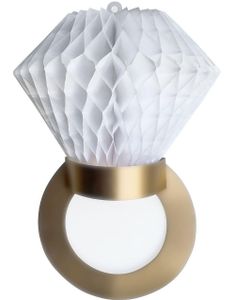 3 Stk Diamantringer - Honeycomb Dekorasjon 28 cm