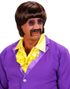 Brun Beatles Inspirerad Peruk med Mustasch och Glasögon 