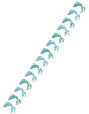 Glitrende Havfrue Haler Banner 2.74 Meter