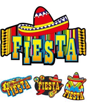 4 stk Fiesta Väggdekorationer 45x33 cm