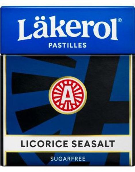 Läkerol Sugarfree Licorice Seasalt / Lakrits Sockerfria Tabletter med Havssaltsmak 25 gram