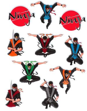 3D Ninja Klistremerker - Ninjafest