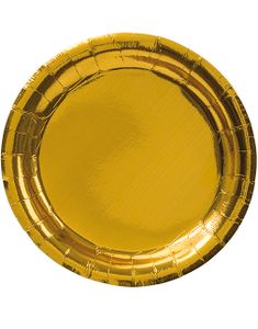 8 stk Små Metalliskt Guldfärgade Papptallrikar 18 cm