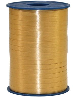 500 meter Guldfärgat Ballongsnöre / Presentband - 5 mm Brett