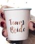 10 st "Team Bride" Roséguld Shotglas i Papper - Hen Blush