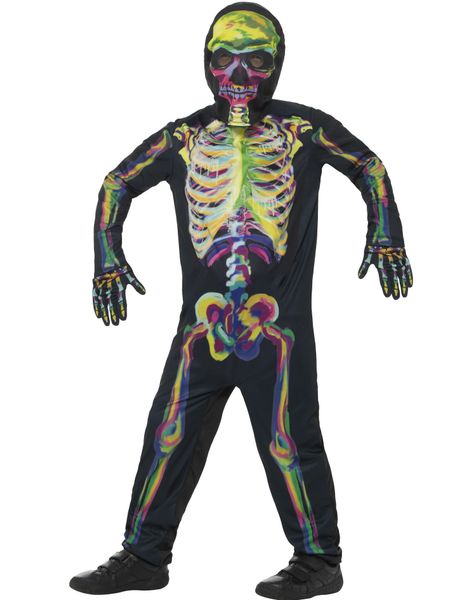 Glow in the Dark Skelettkostym till Barn