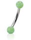 Round Green - 1.2 x 8 mm Ögonbrynspiercing
