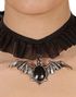Gotisk Choker med Fladdermus och Sten