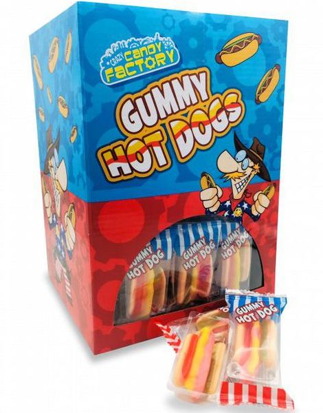 100 stk Vingummi MINI Hot Dog - Hel Eske