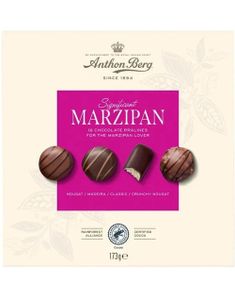 ÄT SNART PRODUKT - Anthon Berg Betydande Marsipan - Ask Med Olika Marsipankonfekt 173 Gram