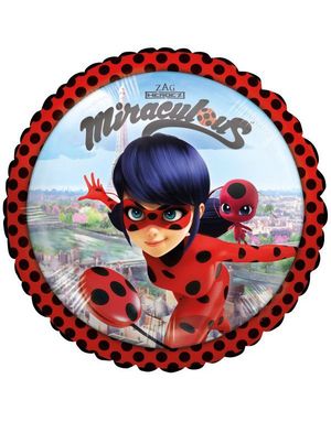 Rund Miraculous Superhelt - Folieballong 
