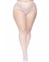 Lycra Vit Nätstrumpbyxa - Plus Size
