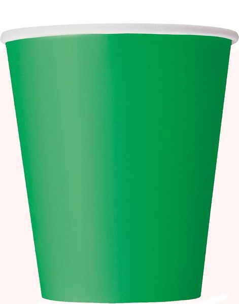 14 st Gröna Pappmuggar 270 ml