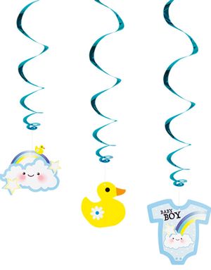 3 stk Hängande Dekorationer 60 cm - Baby Boy