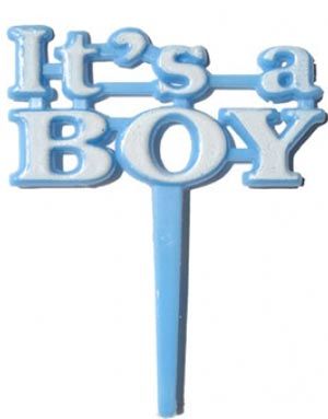 8 st Its a Boy Tårtdekorationer 6 cm