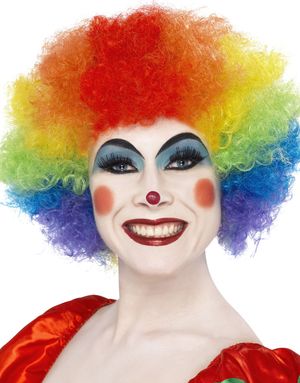 Flerfärgad Clownperuk