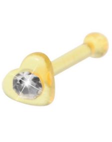 Loving Heart Yellow - Näspiercing