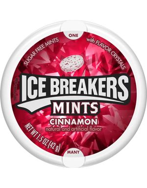 Ice Breakers Mints Cinnamon - Sukkerfrie Sukkertøy med Kanelsmak 42 gram (USA Import)