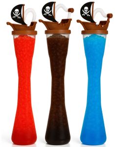 3 st 400 ml Slushsbägare Piratskepp
