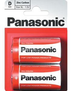 ÄT SNART PRODUKT - 2 stk Panasonic D Zink Carbon Batterier