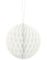 Hvit Honeycomb Ball VELG STØRRELSE 10-40 cm