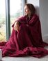 Snug Rug Deluxe Fleece Pledd i Burgunderrødt 152x214 cm