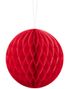 Röd Honeycomb Boll Välj Storlek 10-40 cm