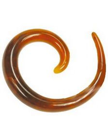 Curl Akryl - Brun Öronpiercing