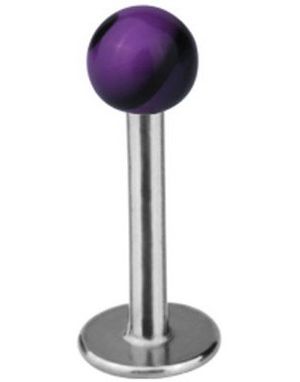 Magic Stone - Labret med Lila och Svart Kula