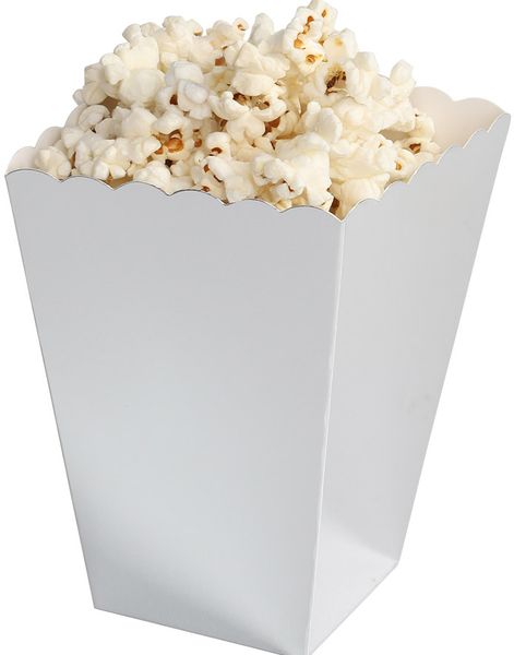 6 Silver Bägare Till Popcorn