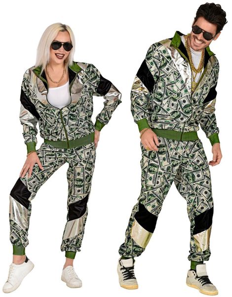 80-talls Grilldress med UV Dollarmotiv til Voksen
