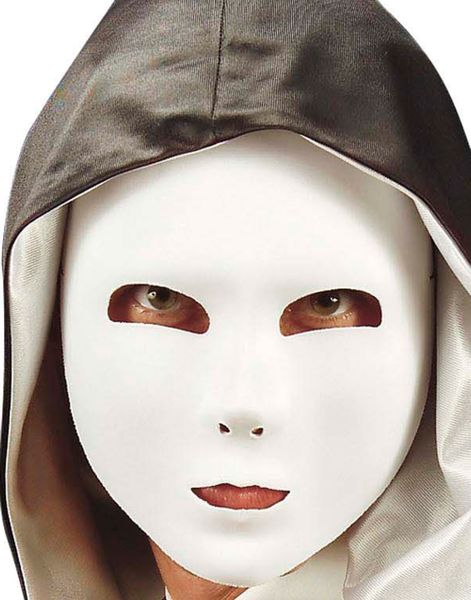 Mystisk Karaktär - Vit Halvmask