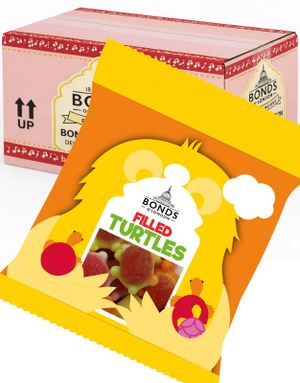 20 stk Filled Turtles - Bonds of London - Hel Eske 1 kg (UK)