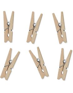 10 stk BEIGE Träklämmor till Dekoration 3,5 cm