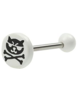 Ninja Cat White - Tungpiercing