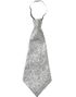 Glittrande Silverfärgad Lurex Slips