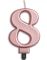 VELG BLANT 0-9 Tall - Rose Gullfarget Kakelys 9 cm