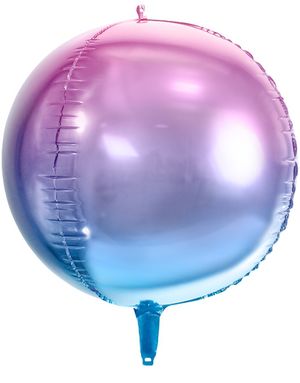 Lila och Blå Ombre Orbz Folieballong 35 cm