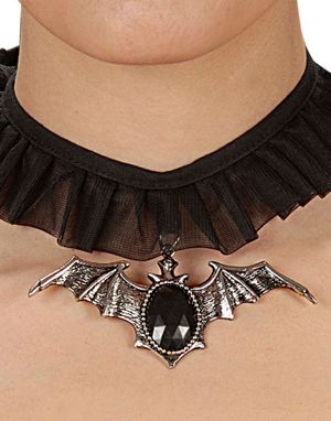 Gotisk Choker med Fladdermus och Sten