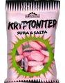 Sura och Salta Kryptoniter med Lakritspulver-Kärna 60 gram