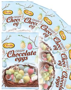 24 st Cloetta Crispy Chocolate Eggs - Dragerade Mjölkchokladägg - Hela Lådan 2,64 kg