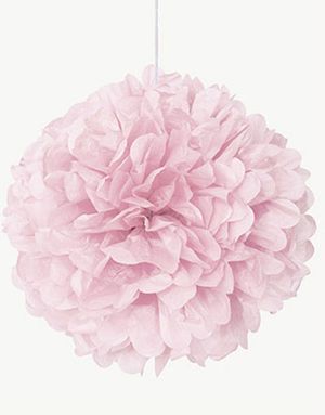1 st Ljusrosa Puff Pom Pom 40 cm
