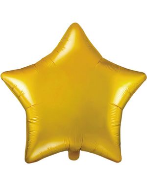 Stjärnformad Guldfärgad Folieballong 46 cm