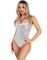 Silverfärgad Bodysuit med Paljetter för Dam