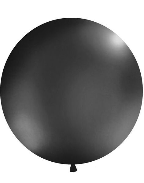 SVART Pastellfärgad Rund JUMBO Ballong 1 meter