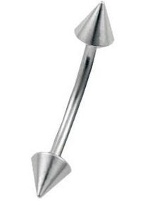 Banan Ögonbrynspiercing med Spike - Silverfärgad