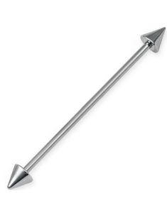 Double Spike - Silverfärgad Örbarbell