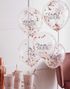5 stk 30 cm Team Bride Gjennomsiktige Ballonger med Rosa Konfetti - Blush Hen