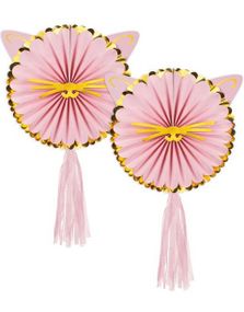DIY 2 stk Rosa Rosetter med Dusk- Kitty Party
