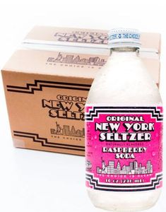 12 st Original New York Seltzer Raspberry Soda - Läsk med Hallonsmak - Hela Lådan 3,55 Liter (USA)